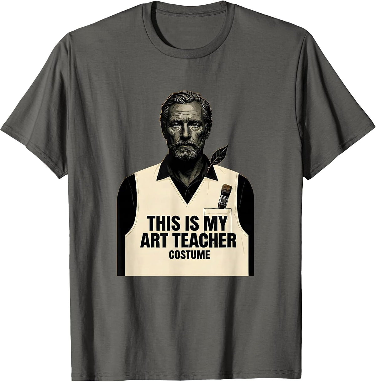 Men's This Is My Art Teacher Costume Funny Halloween Teacher Humor T-Shirt - Asphalt Grey