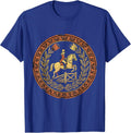 Equestrian Show Jumping Rider in Top Hat Graphic T-Shirt - Royal Blue