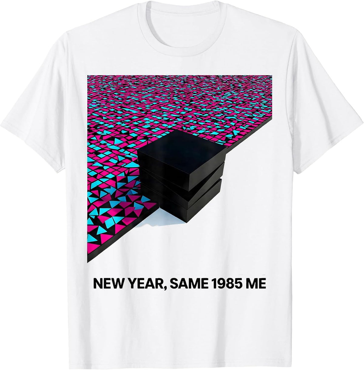 Men's New Year, Same 1985 Me Retro 80s Party Costume Throwback T-Shirt - White