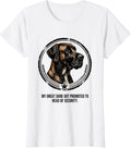Women's My Great Dane Got Promoted To Head Of Security Funny T-Shirt - White