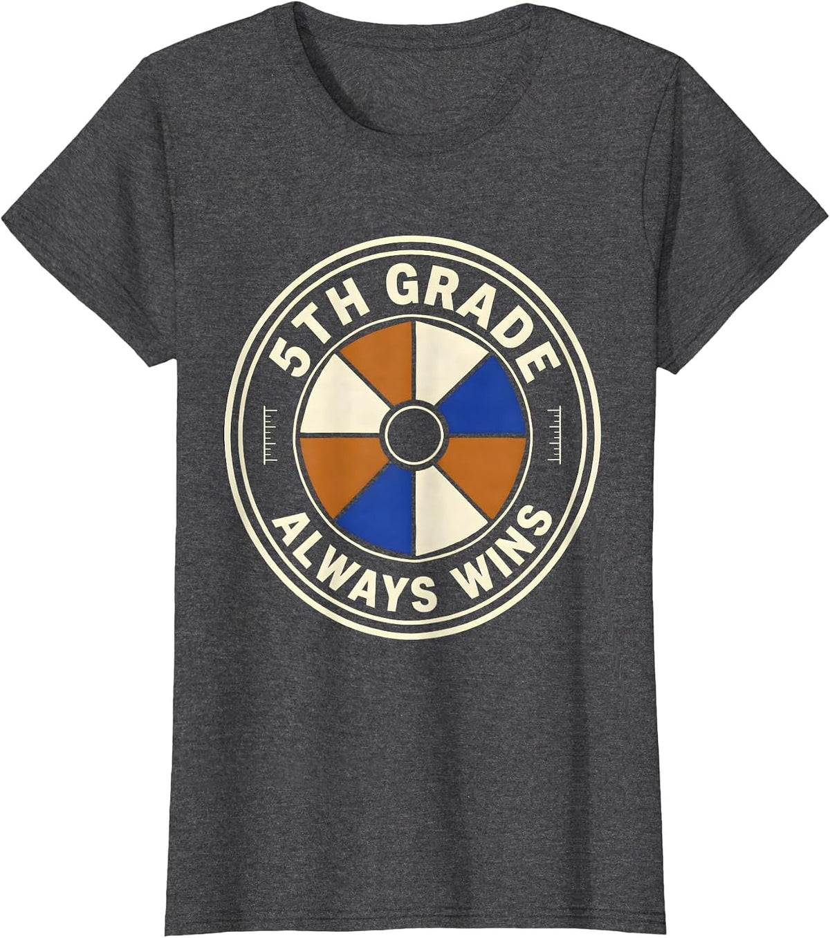 Women's 5th Grade Always Wins Funny Back To School Kids Teachers T-Shirt - Dark Heather Grey