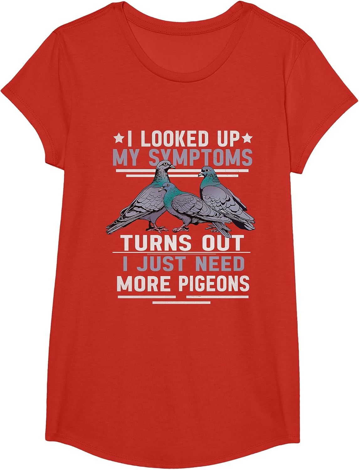 Funny Pigeon Breeding Lover Pigeons Men Pigeon T-Shirt - Girls Red