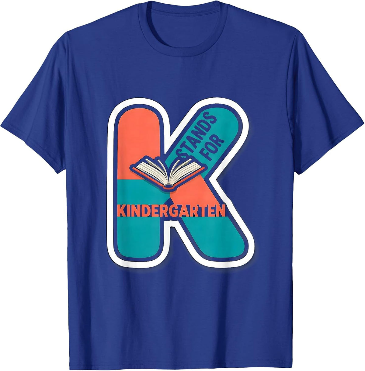 K Stands For Kindergarten Whimsical Back To School Teacher T-Shirt - Royal Blue