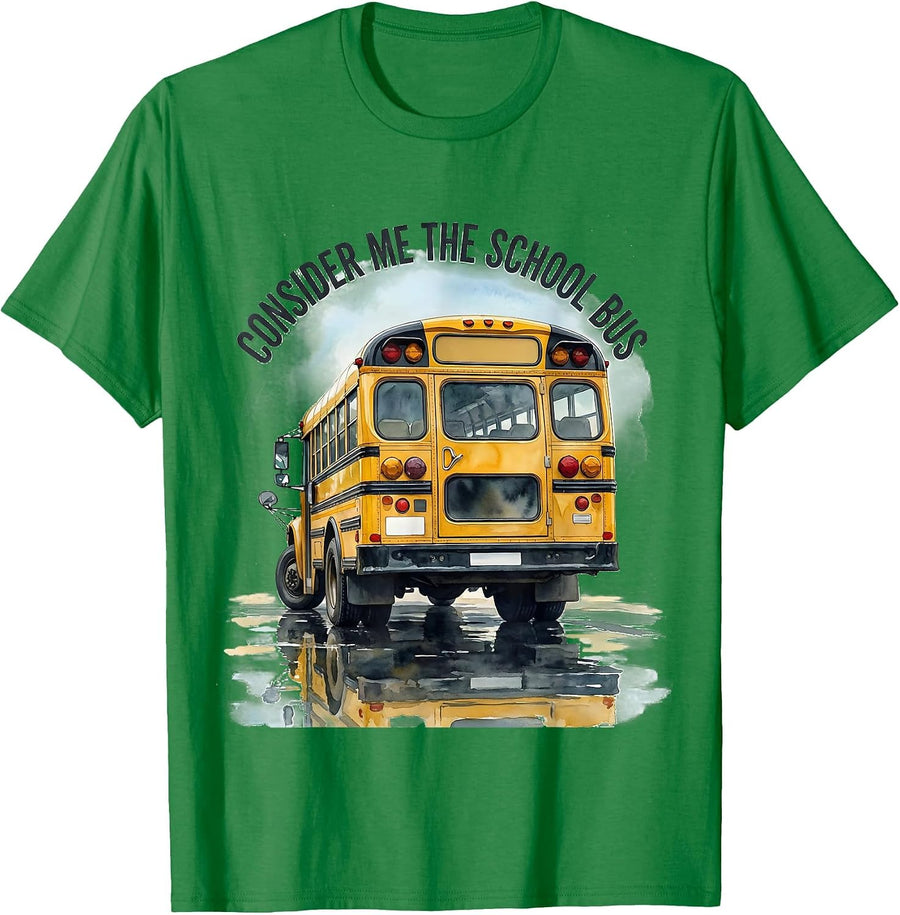 Men's Consider Me The School Bus Funny Bus Driver Halloween T-Shirt - Kelly Green