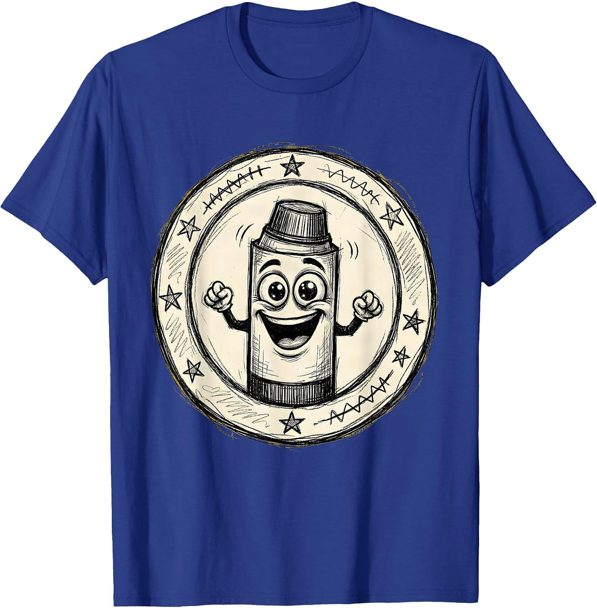 Men's Cute Glue Stick Googly Eyes 2nd Grade Teacher T-Shirt - Royal Blue