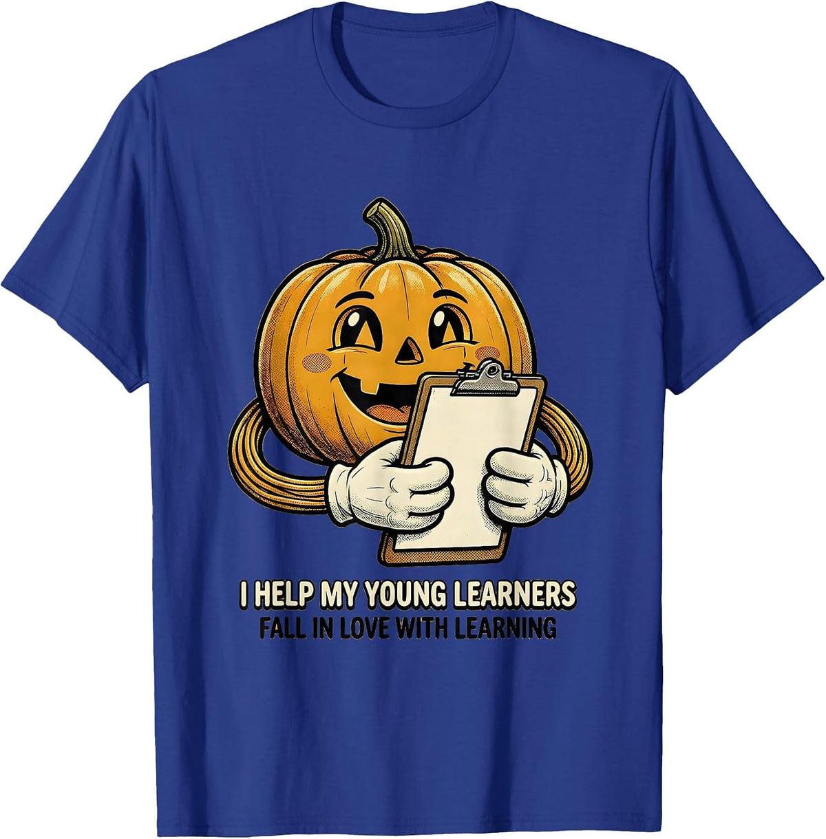 I Help My Young Learners Fall In Love With Learning Retro T-Shirt - Royal Blue