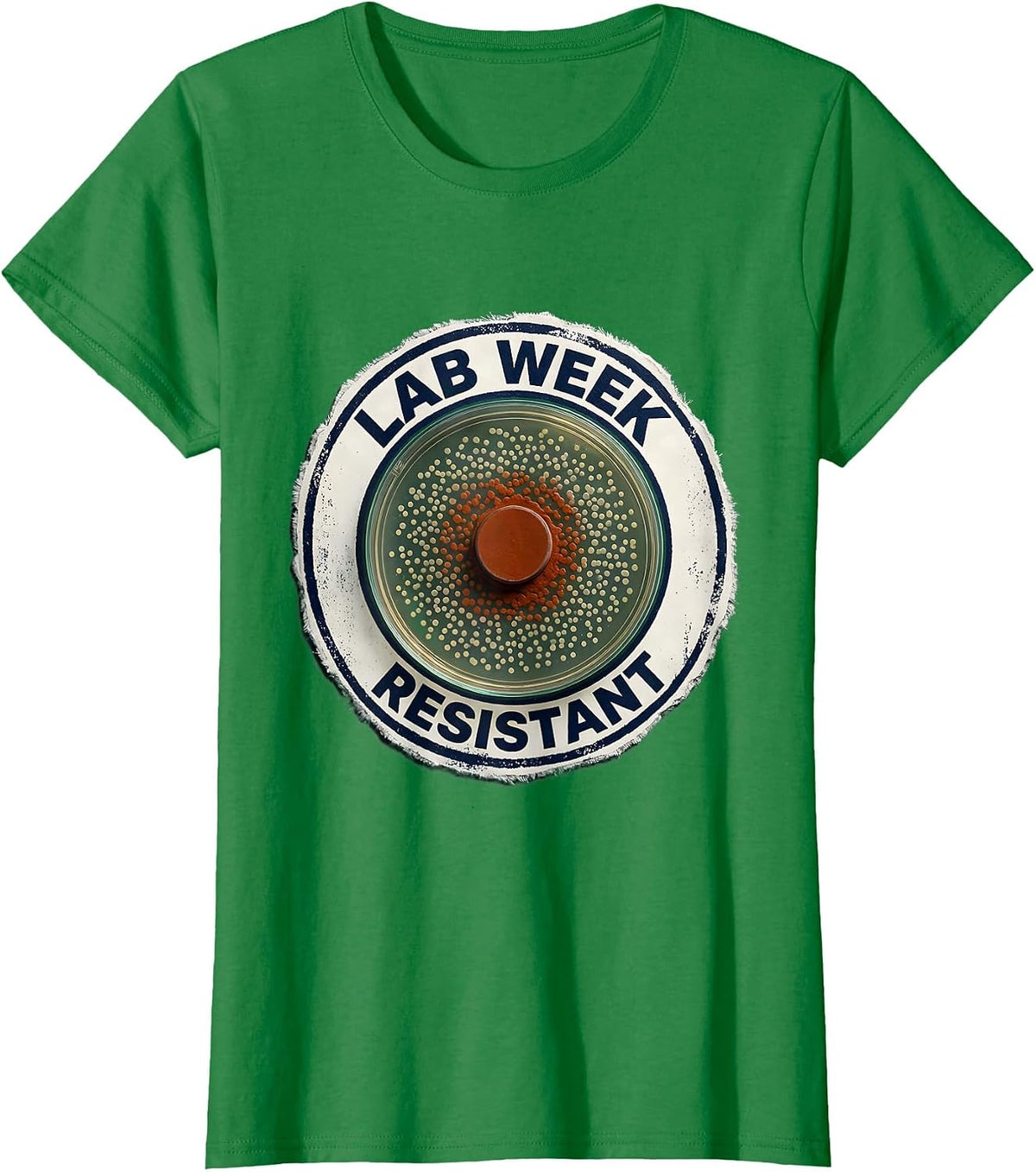 Women's Resistant-Zone Disc Lab Week Biologist Humor T-Shirt - Kelly Green