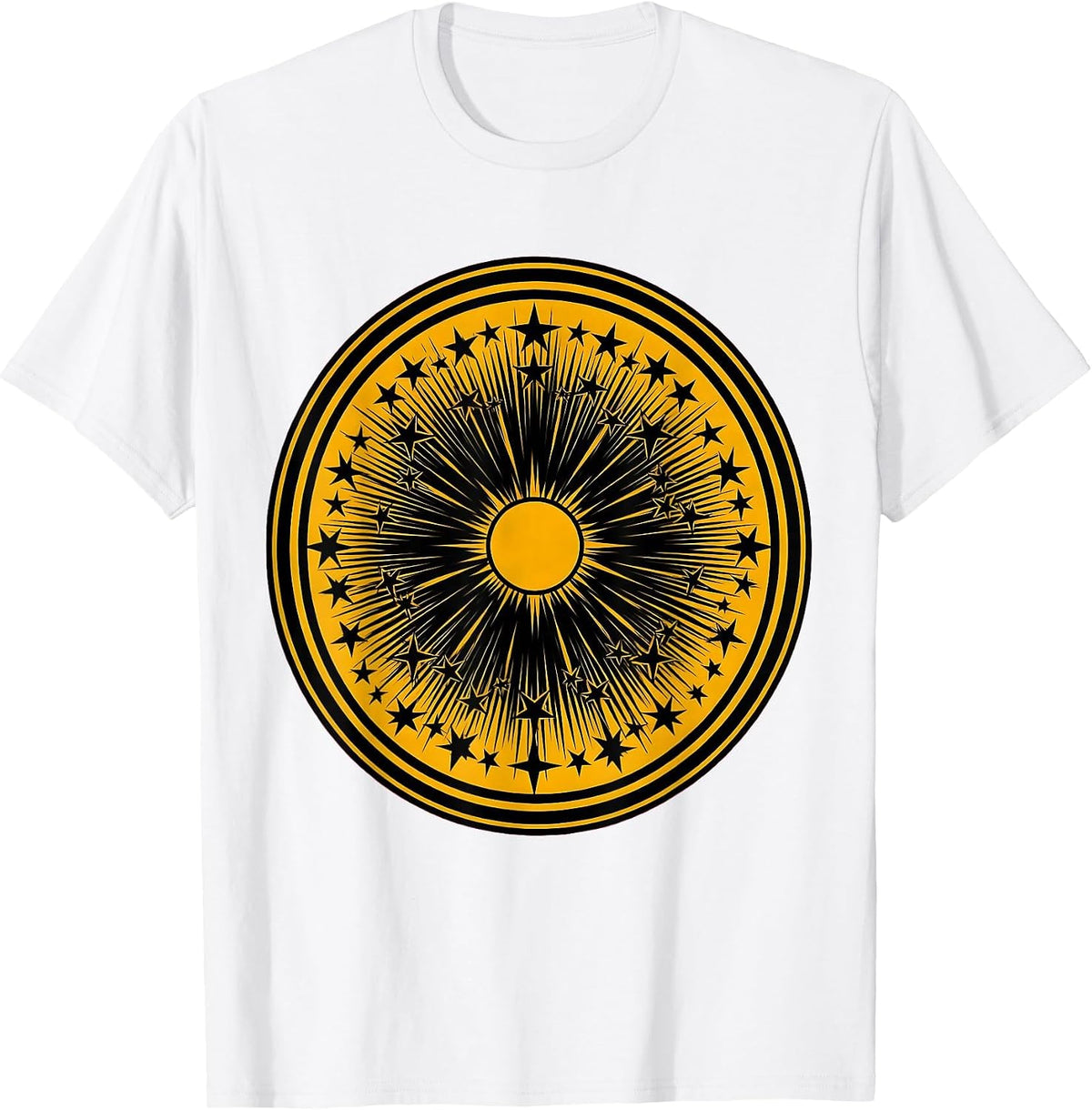 Men's Starfield Collapsing Into a Single Bright Dot T-Shirt - White