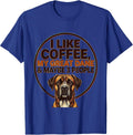 I Like Coffee My Great Dane And Maybe 3 People Dog Owner T-Shirt - Royal Blue