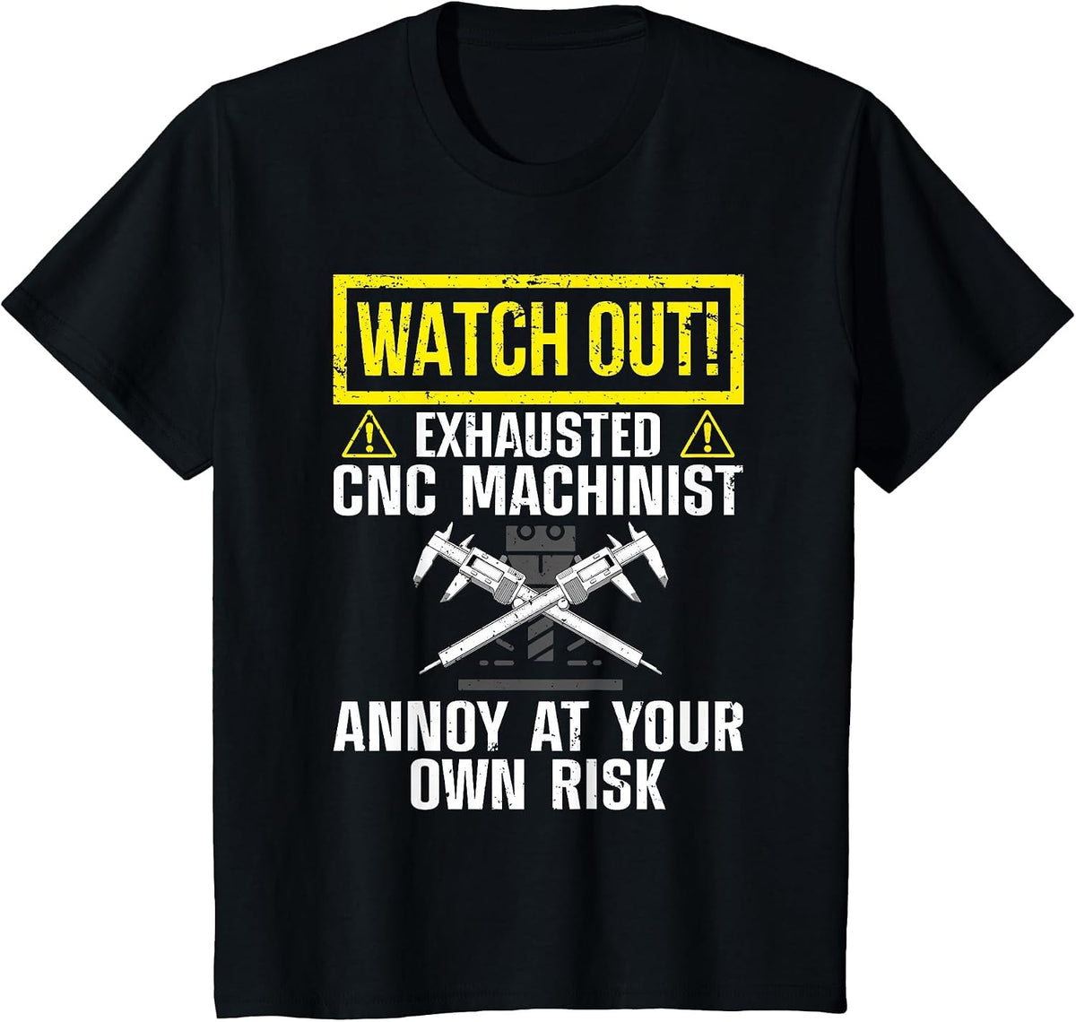 Funny Machine Operator for Men Women Machining CNC Machinist T-Shirt - Black