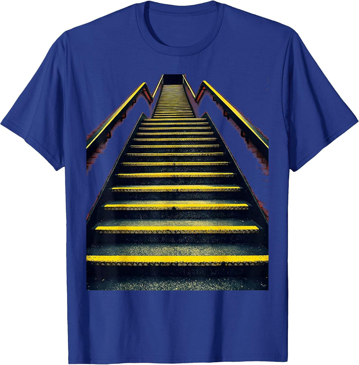 No-Slip Stair Treads Fall Prevention Graphic T-Shirt - Royal Blue