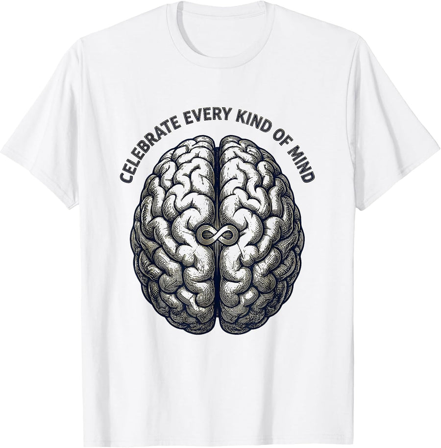Men's Celebrate Every Kind of Mind Autism Awareness T-Shirt - White