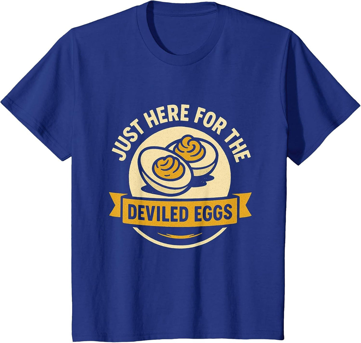 Funny Deviled Eggs Thanksgiving Food Humor T-Shirt - Royal Blue