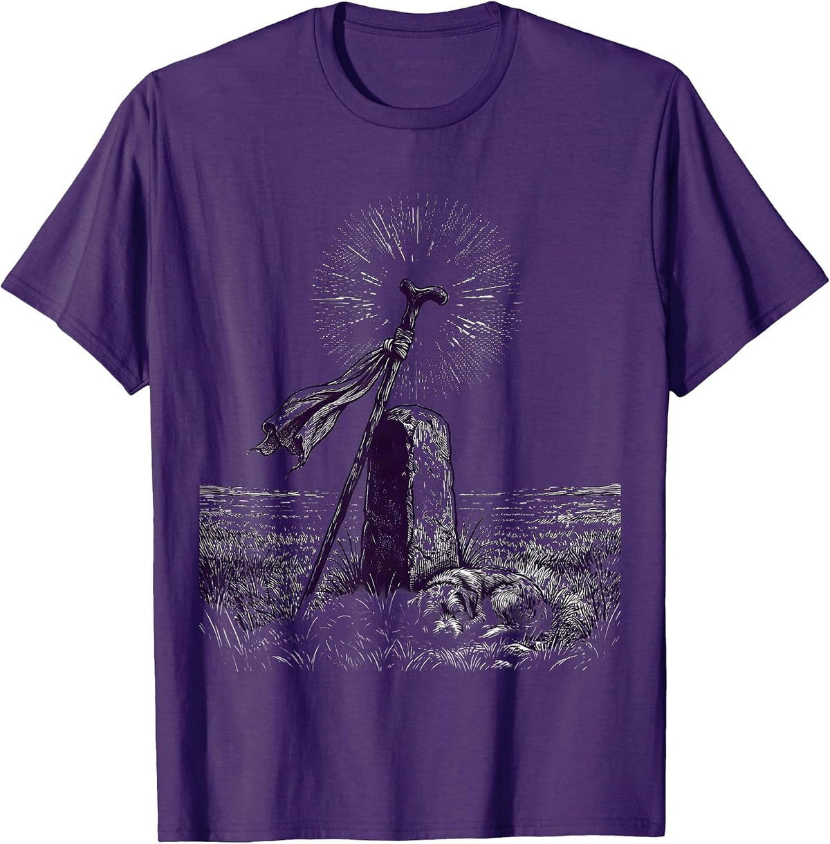 Walking Staff Cuban Heritage Family Pride Havanese T-Shirt - Purple