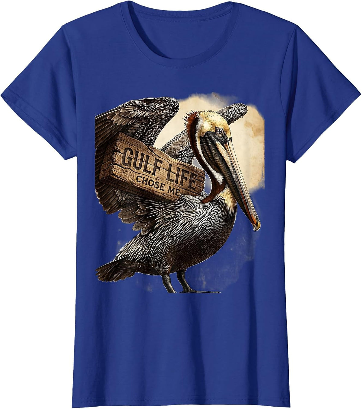 Women's Gulf Life Chose Me Gulf of Mexico Design T-Shirt - Royal Blue