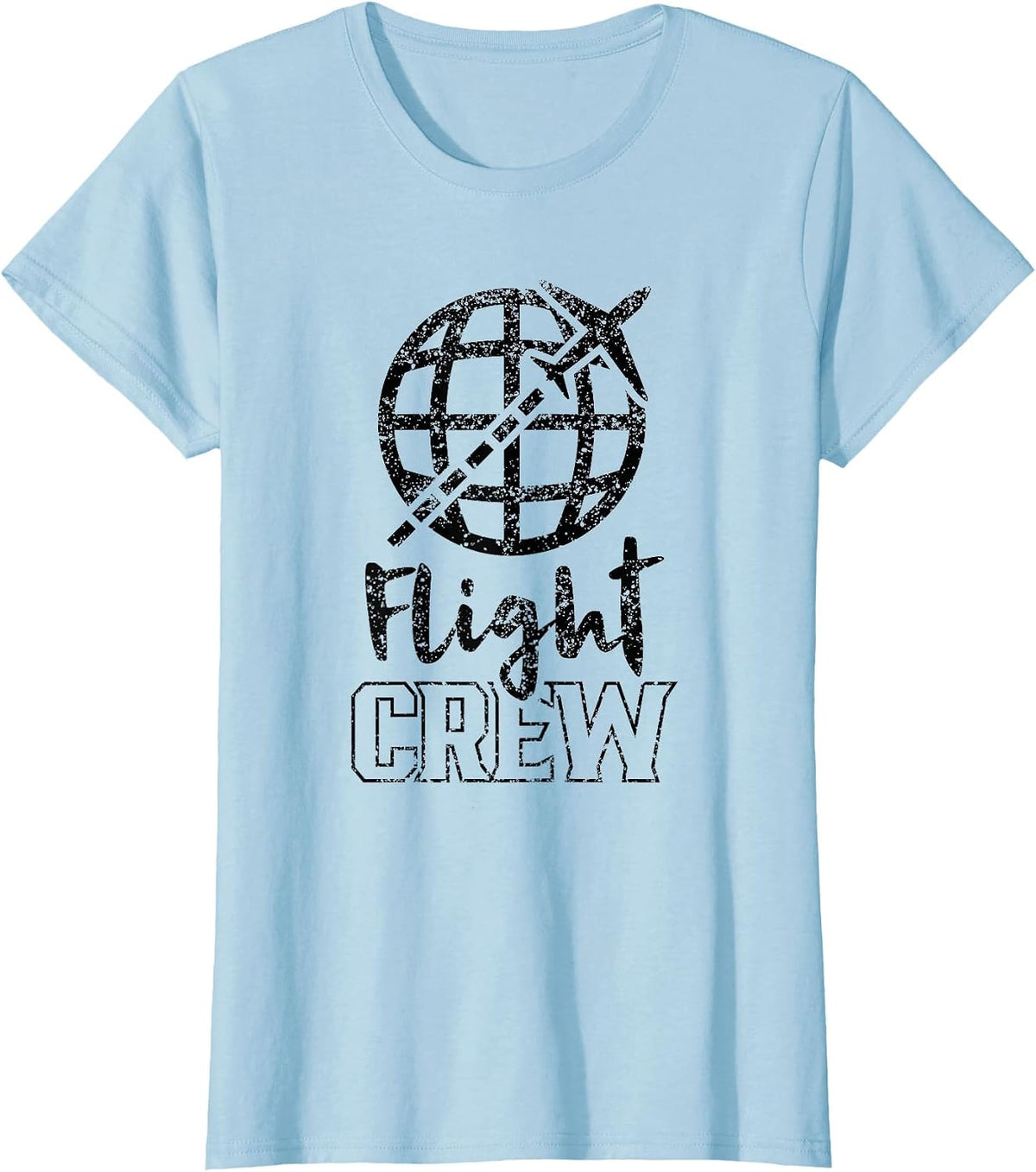 Flight Crew Cabin Crew Attendant Airplane Steward T-Shirt - Baby Blue