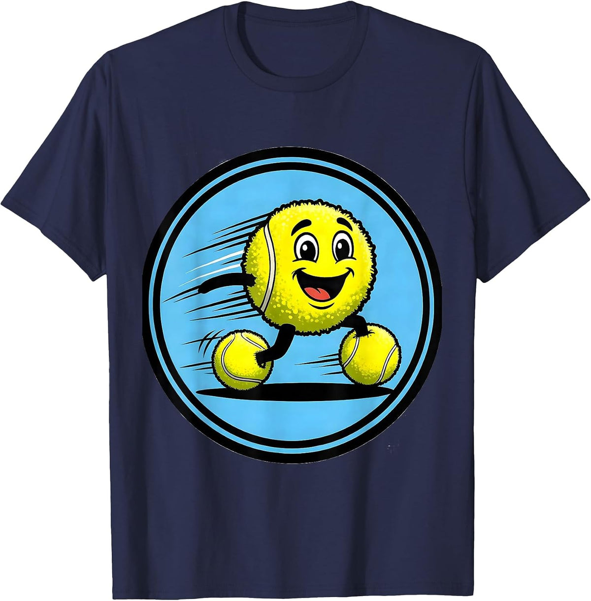 Walker Tennis Ball Feet Fall Prevention Graphic T-Shirt - Navy Blue