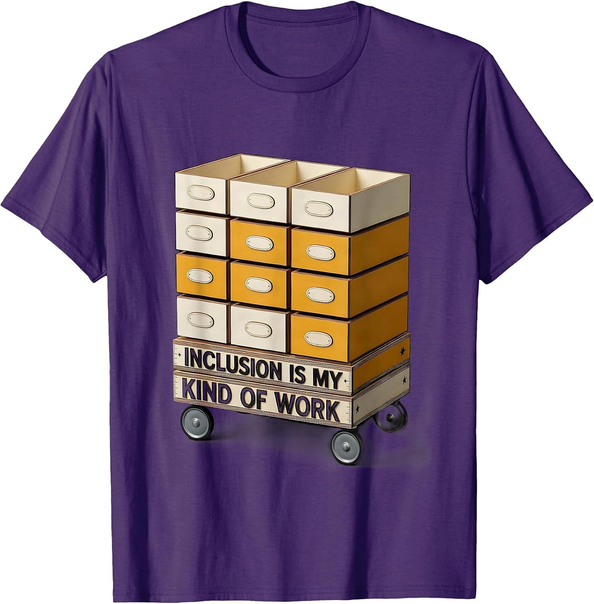 Men's Inclusion Is My Kind Of Work Inspirational Special Education T-Shirt - Purple