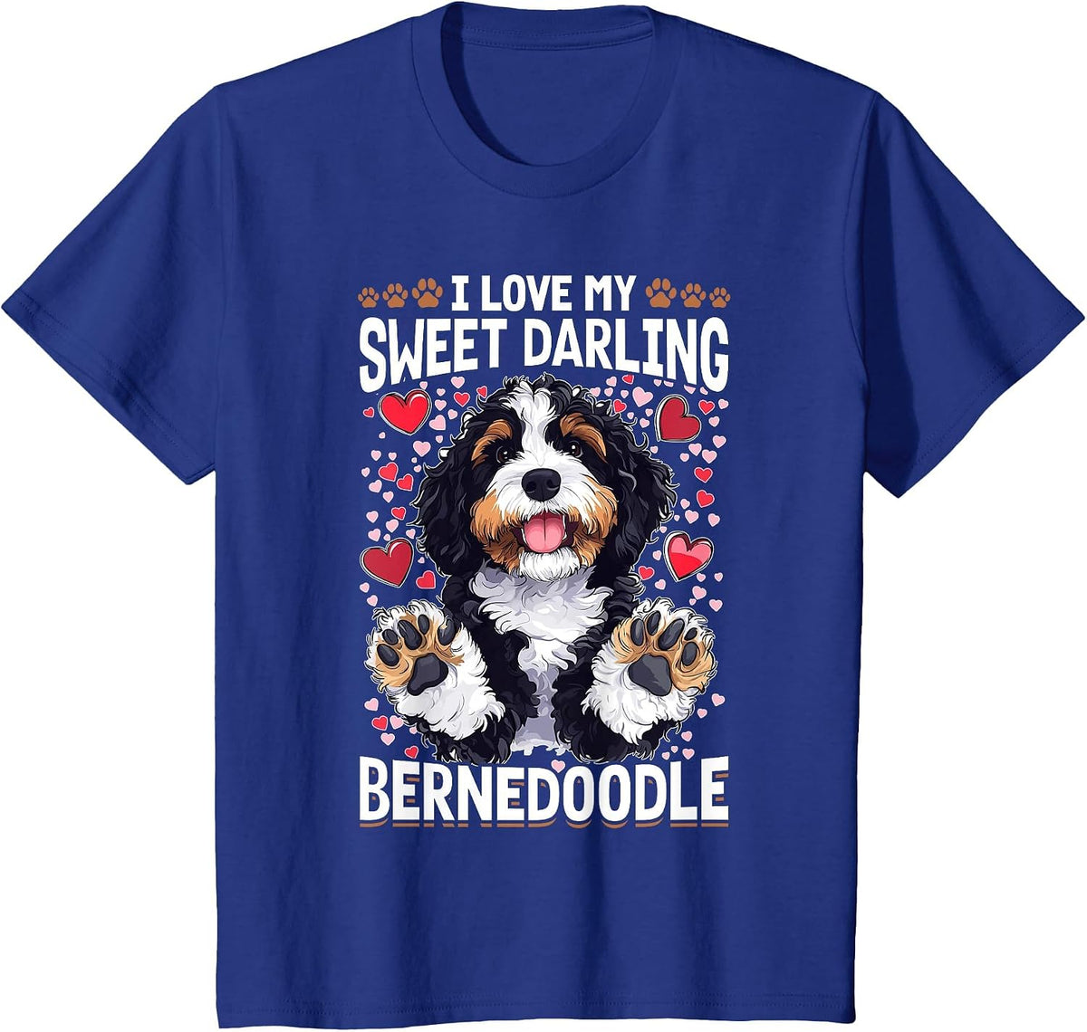 Bernedoodle Dog Breed I Love My Sweet Darling Bernedoodle T-Shirt - Royal Blue