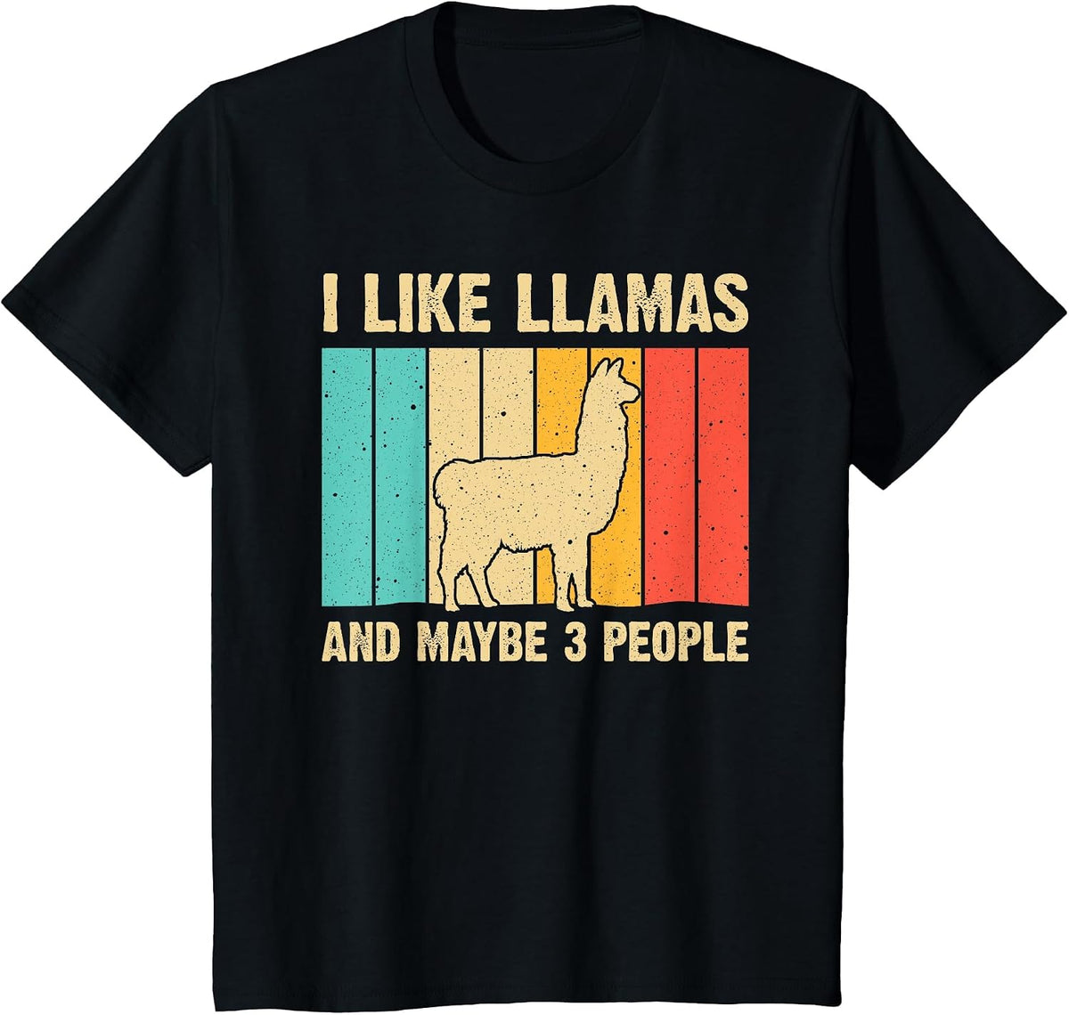 Funny Llama Design for Kids Men Women Alpaca Lover Farming T-Shirt - Black