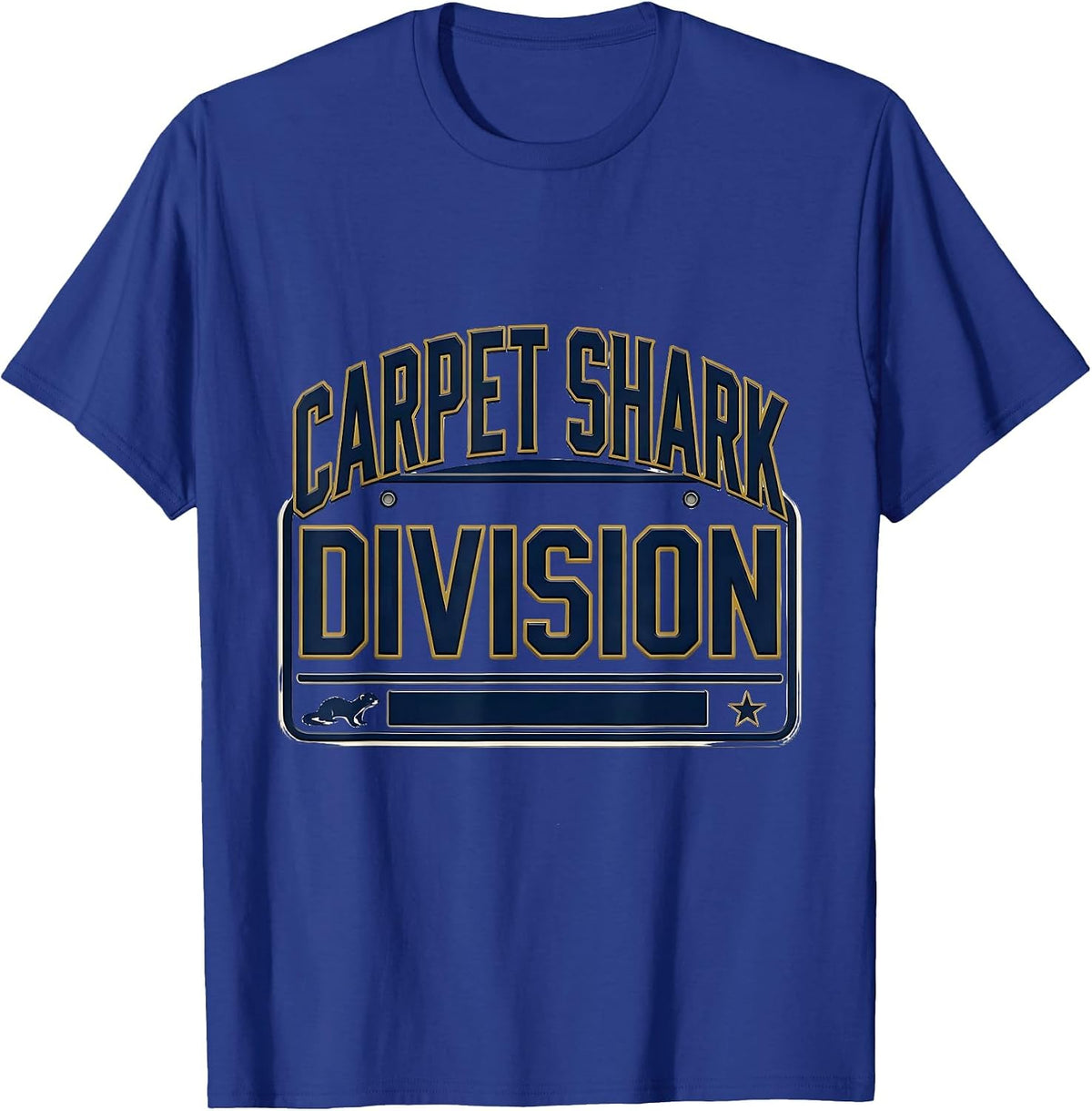 Carpet Shark Division Sports Ferret Owner Novelty Humor T-Shirt - Royal Blue