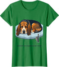 Women's Assistant To A Sleeping Basset Hound Funny Dog Lover Gift T-Shirt - Kelly Green