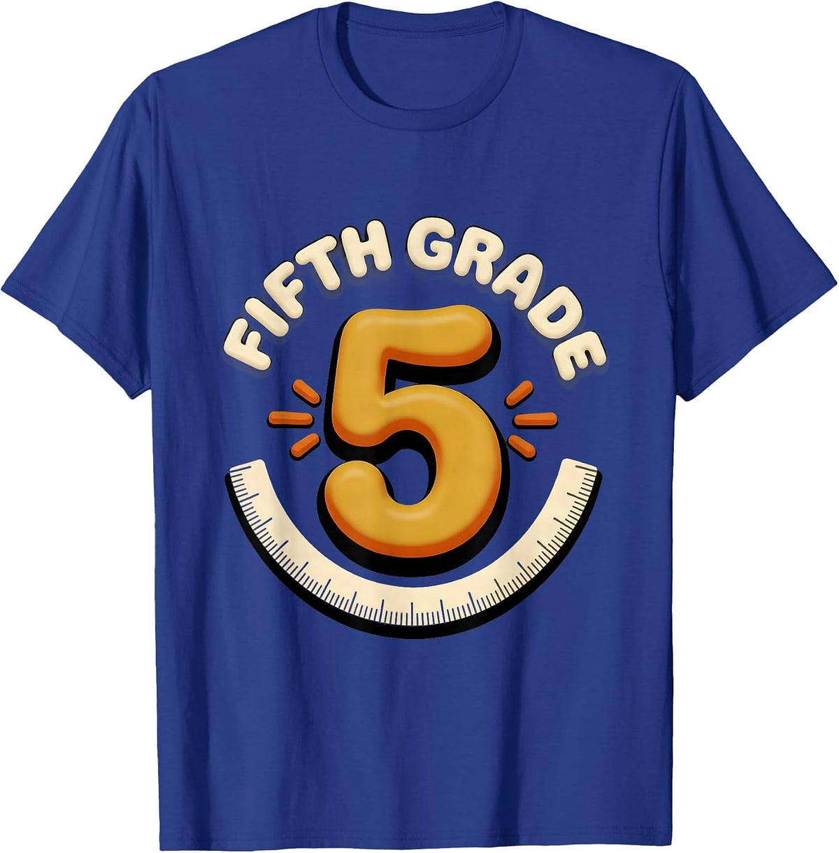 Men's Fifth Grade Retro 70s Back To School Teacher Student T-Shirt - Royal Blue