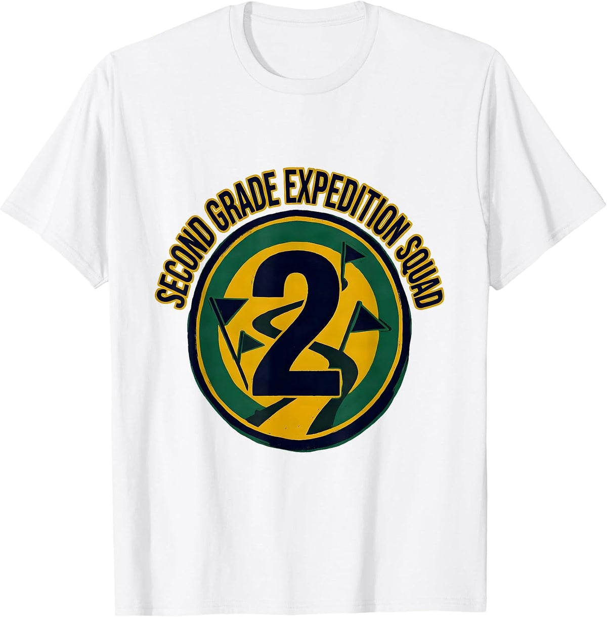 Men's Second Grade Expedition Squad Cute 2nd Grade Back To School T-Shirt - White