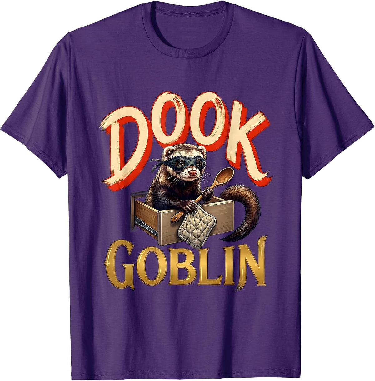 Dook Goblin Funny Ferret Lover Gift For Ferret Owners T-Shirt - Purple