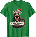 Men's I Took The Bow Zero Regrets Cute Kawaii Ferret Lover T-Shirt - Kelly Green