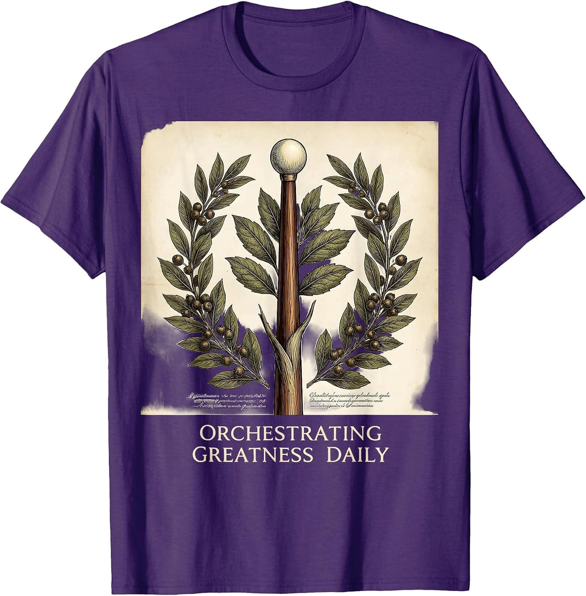 Orchestrating Greatness Daily Music Teacher Design T-Shirt - Purple
