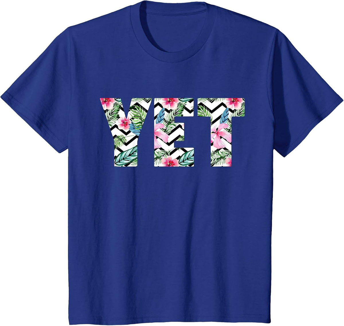 Teacher Floral T-Shirt - Growth Mindset Power of Yet Shirt T-Shirt - Royal Blue