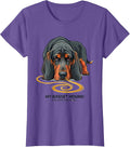 My Basset Hound Follows His Nose Funny Basset Hound Lover T-Shirt - Purple Heather