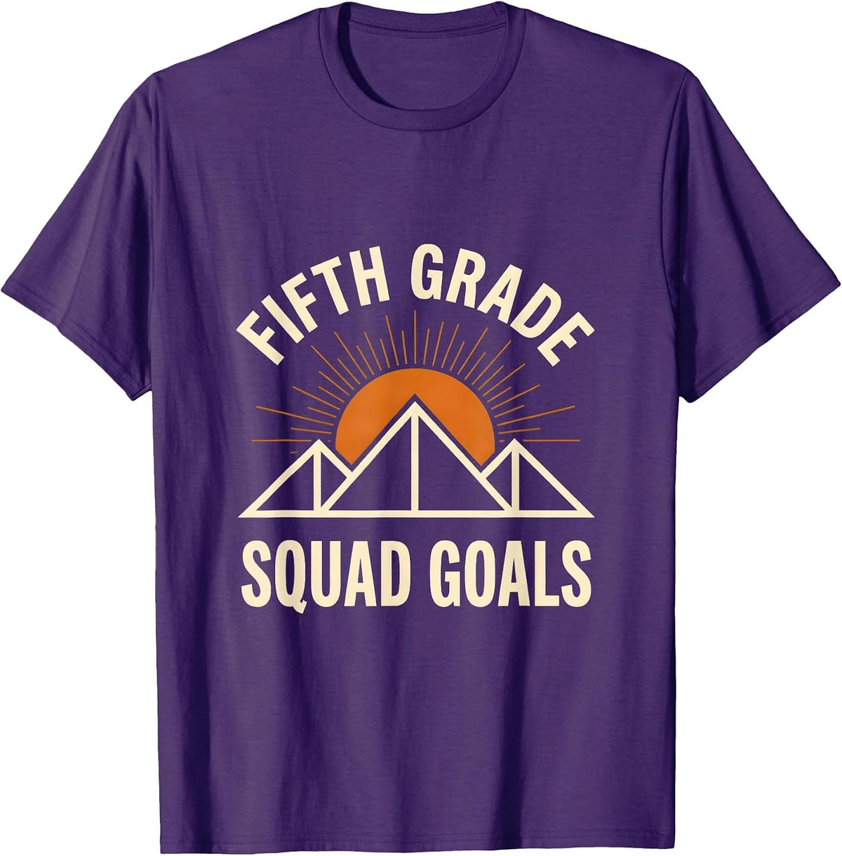 Fifth Grade Squad Goals Teacher Design T-Shirt - Purple