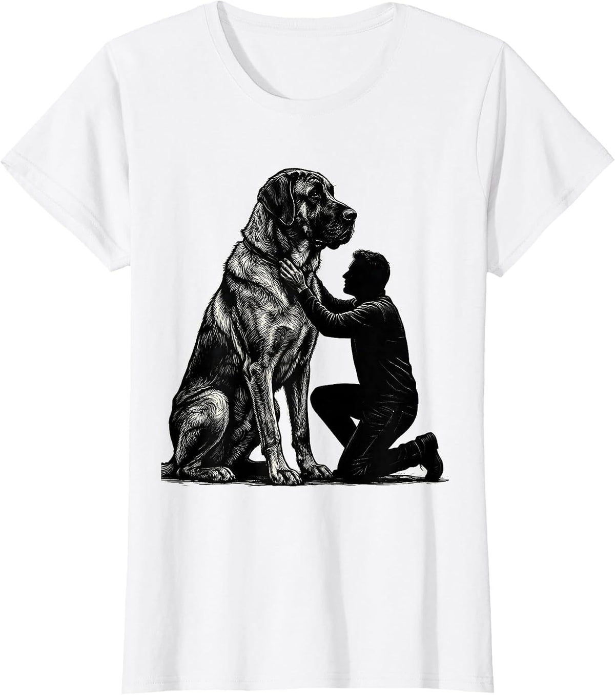 Women's Great Dane Dad Patriotic Pet Pride Humor T-Shirt - White