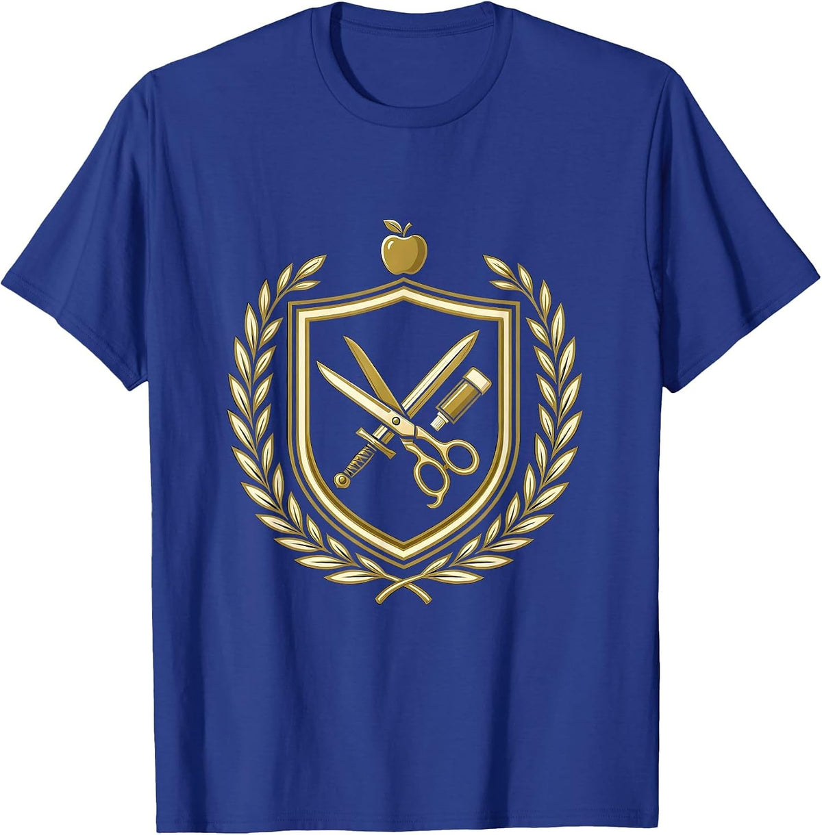 Men's 5th Grade Teacher Scissors Glue Crossed Design T-Shirt - Royal Blue