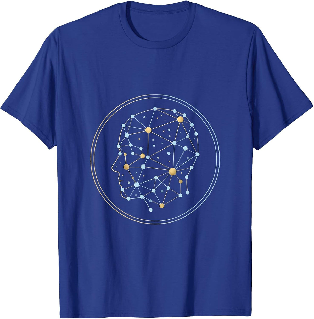 Men's Autism Neural Constellation Glow Graphic T-Shirt - Royal Blue