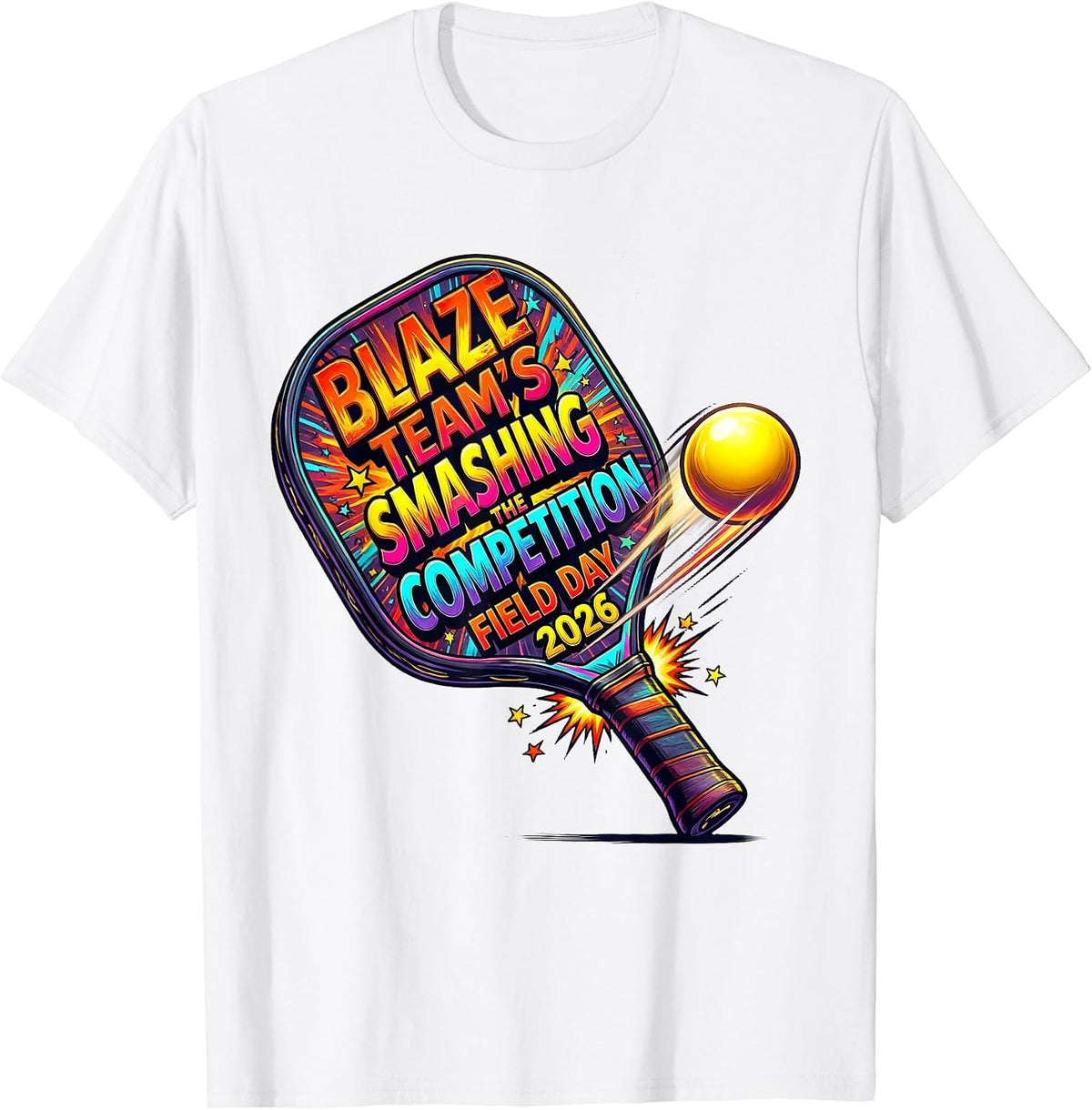 Men's Blaze Team's Smashing The Competition — Field Day 2026 T-Shirt - White