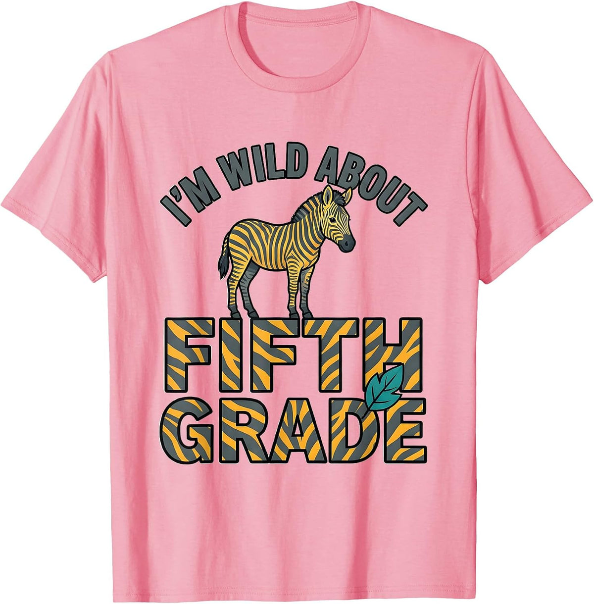 Men's I'm Wild About Fifth Grade Teacher Student Safari T-Shirt - Pink