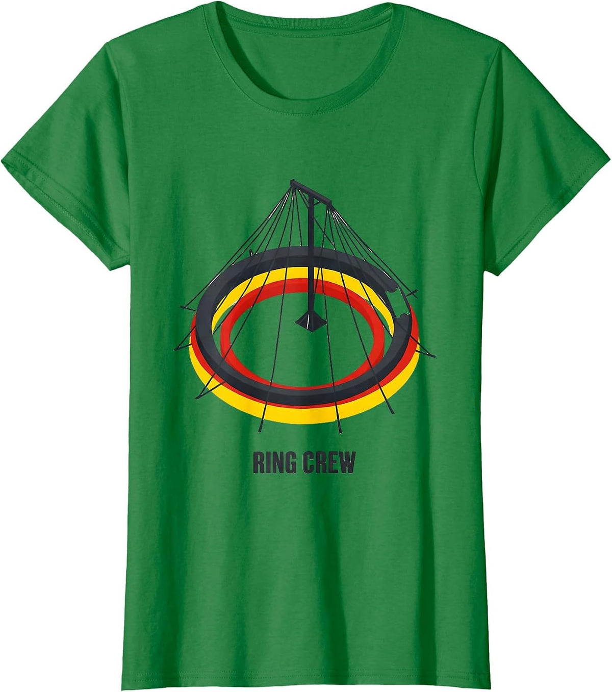 Women's Ring Crew Funny Circus Carnival Staff Party Costume T-Shirt - Kelly Green
