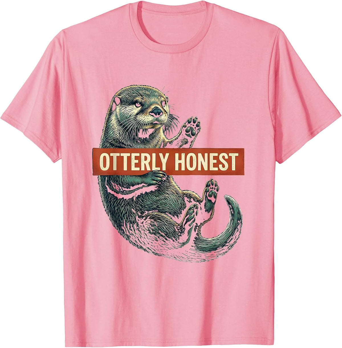 Men's Otterly Honest Funny Otter Lover Humor Gift For Otter T-Shirt - Pink