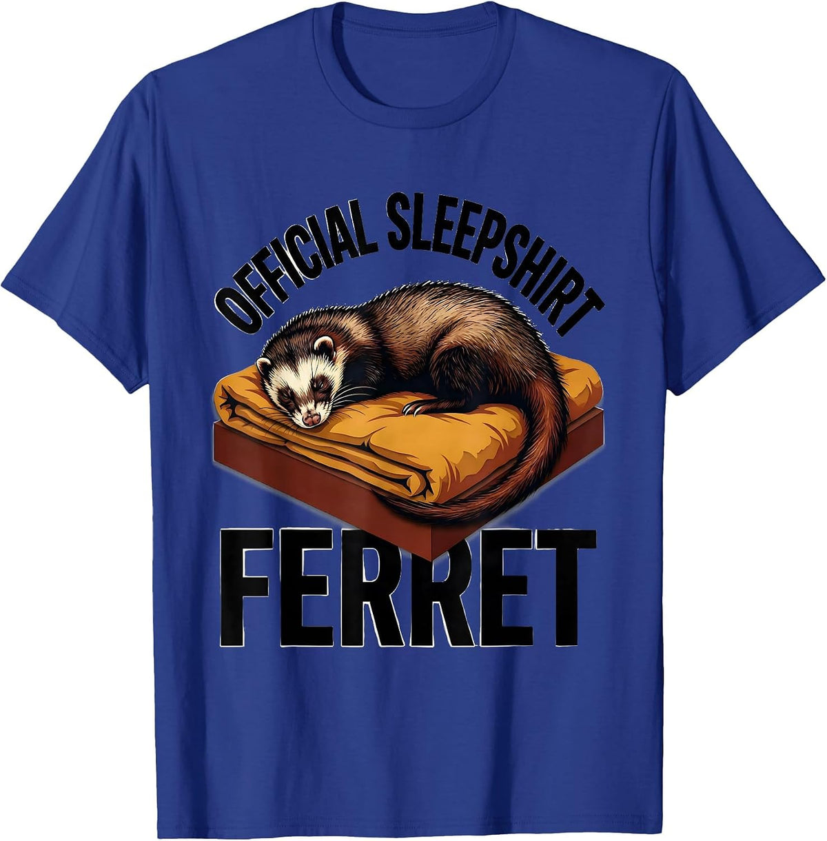 Men's Official Sleepshirt Ferret Cute Animal Lovers Novelty T-Shirt - Royal Blue
