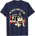My Great Dane Left Me The Pillow Funny Dog Mom Dog Dad Great T-Shirt - Navy Blue