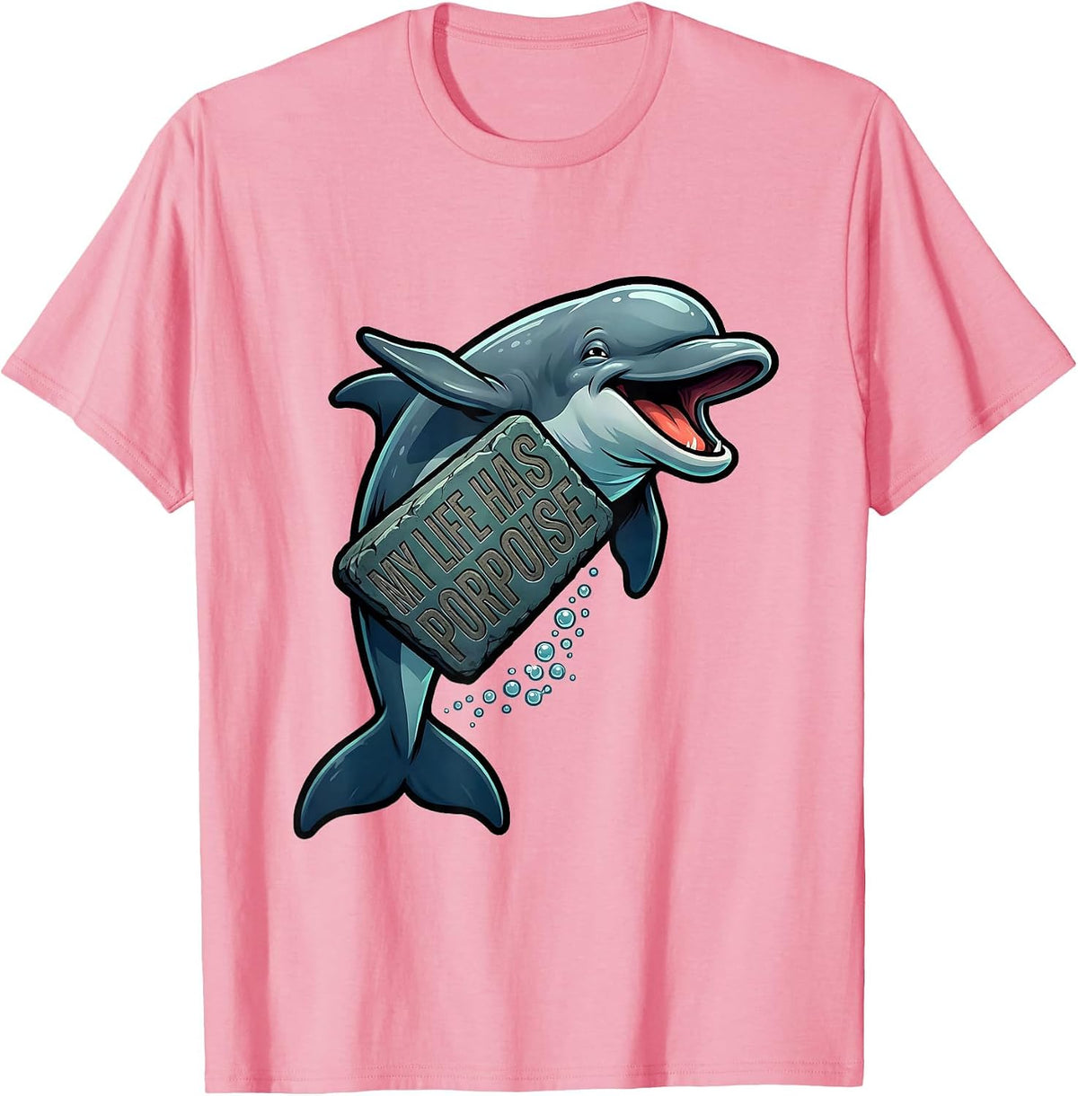 Men's My Life Has Porpoise Cute Future Marine Biologist Gift T-Shirt - Pink