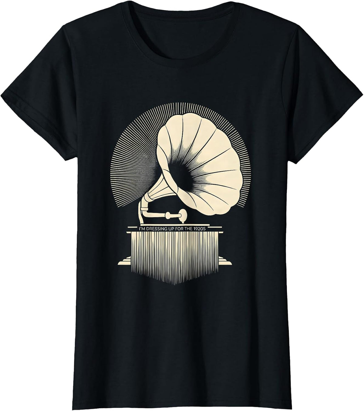 I'm Dressing Up For The 1920s Vintage Roaring 20s Party T-Shirt - Black