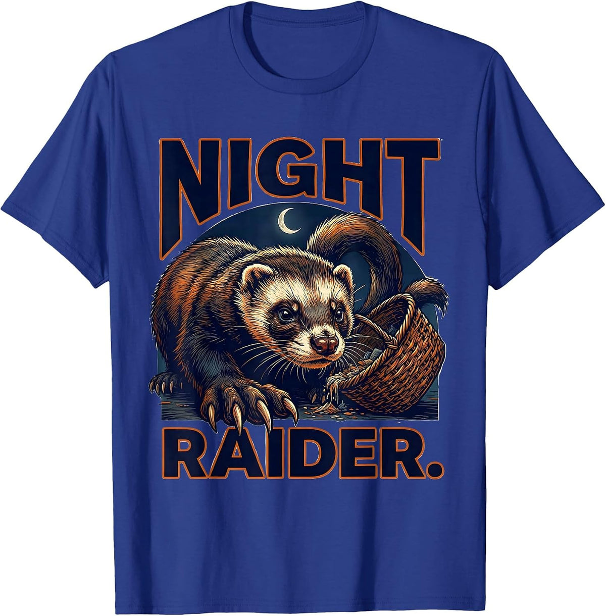 Night Raider Funny Ferret Lover Gift T-Shirt - Royal Blue