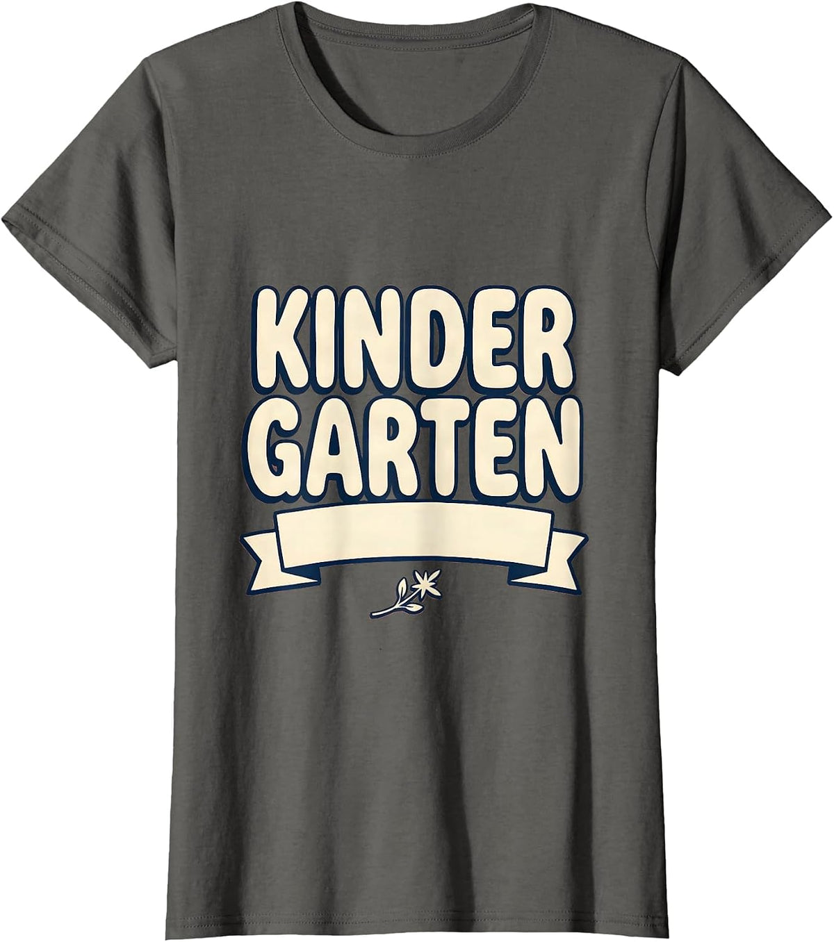 Women's Kindergarten Retro Grade Level Teacher Back To School T-Shirt - Asphalt Grey