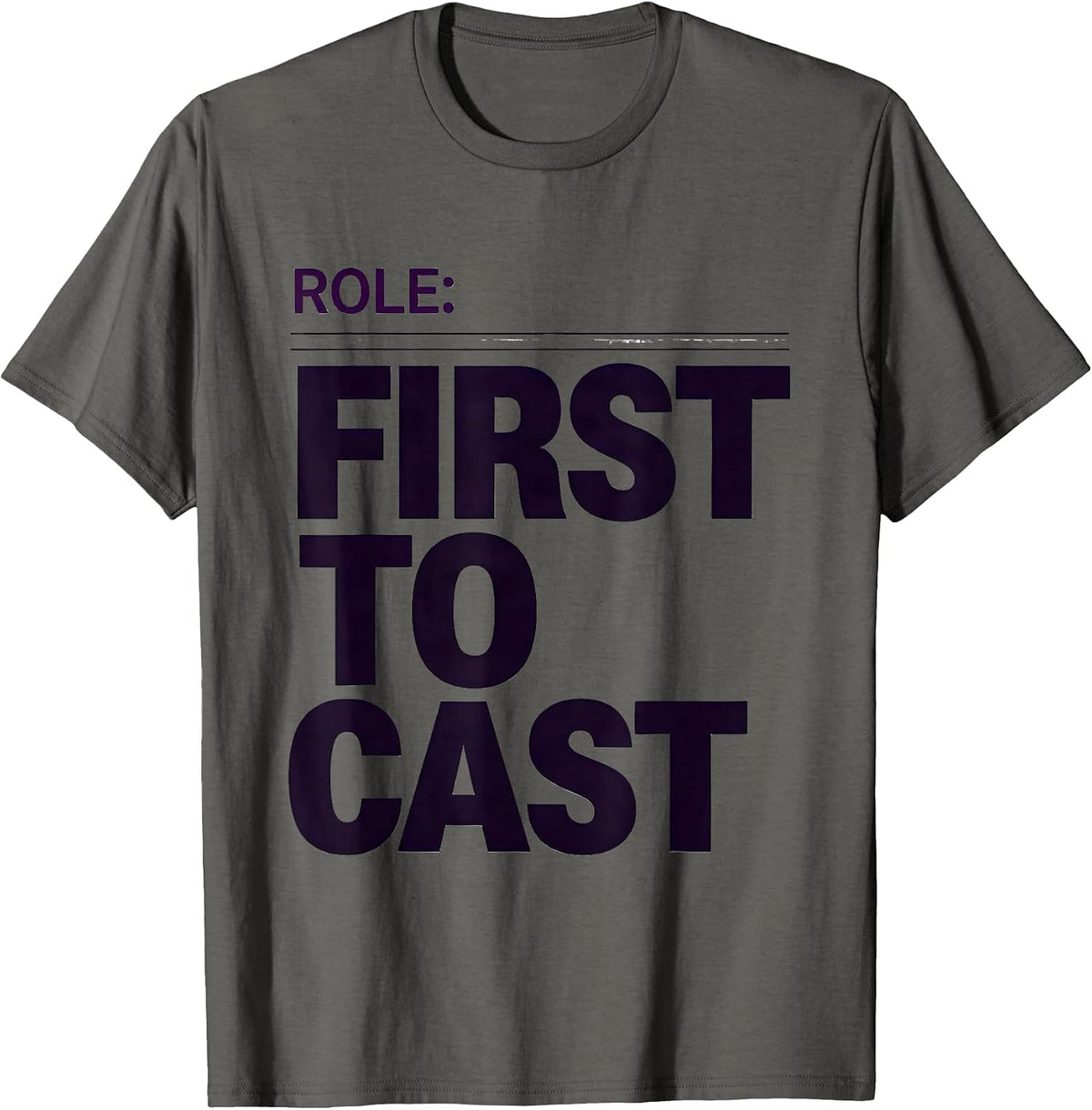 Men's Role: First To Cast Funny Wizard Gamer Humor T-Shirt - Asphalt Grey