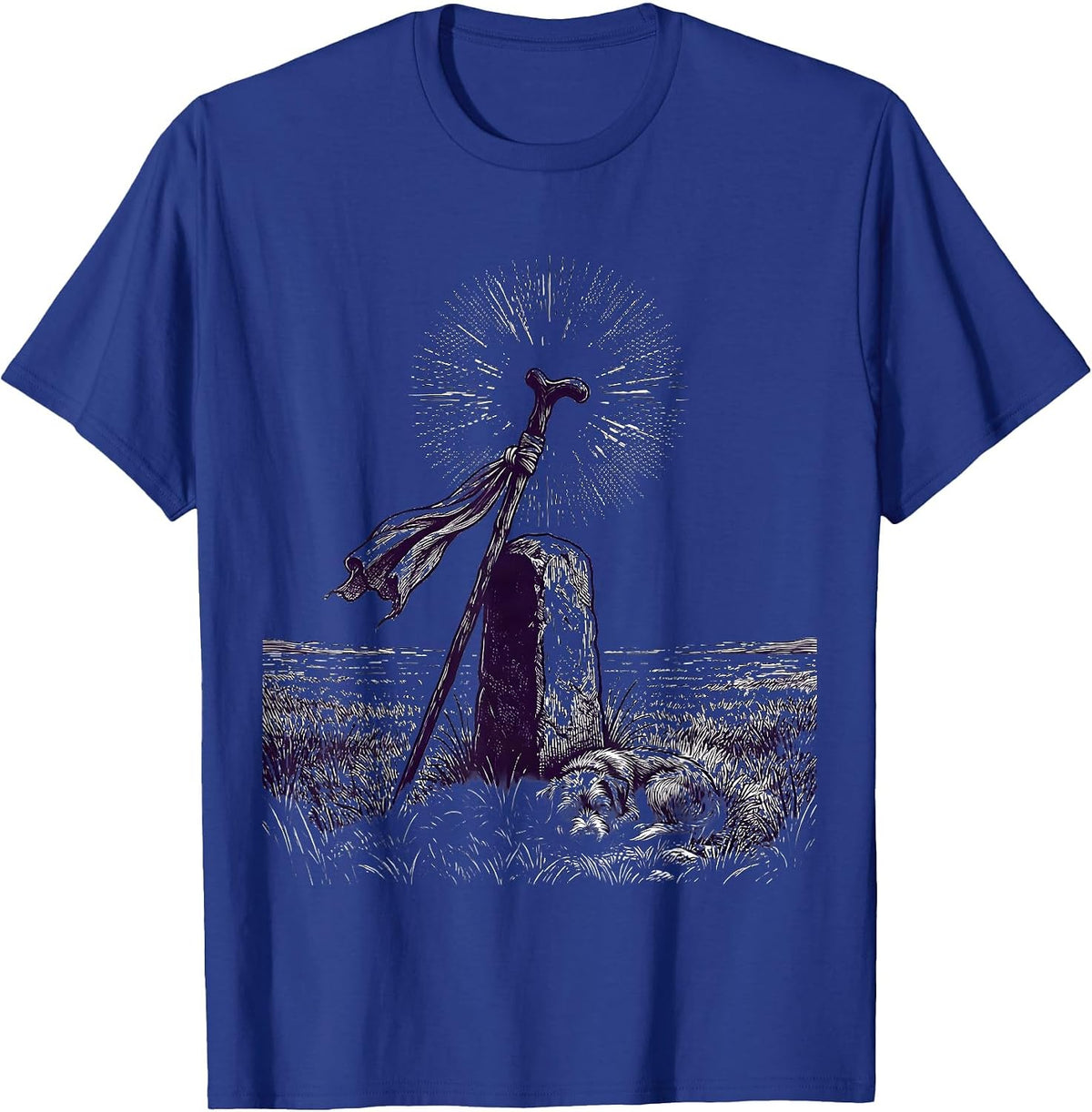 Walking Staff Cuban Heritage Family Pride Havanese T-Shirt - Royal Blue