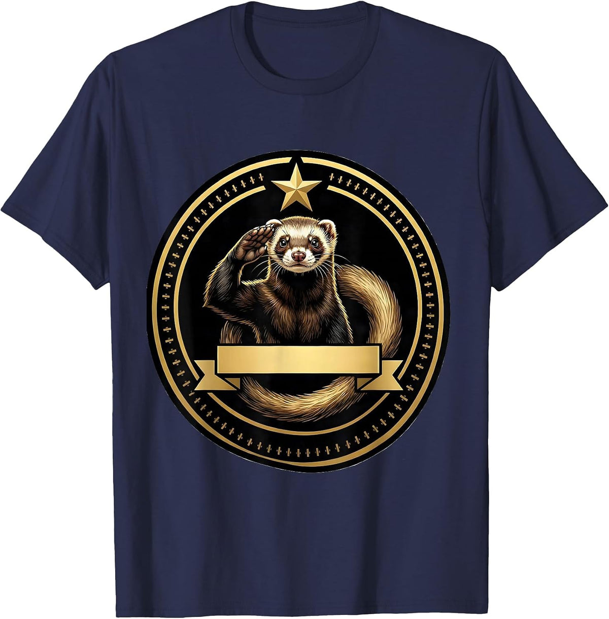 Men's Ferret Owner Seal Funny Pet Lover Gift T-Shirt - Navy Blue